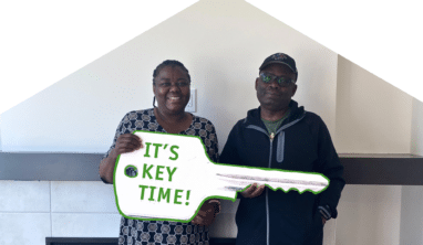 Key Time - New home owners celebrate completion of their dream home time in St. Adolphe