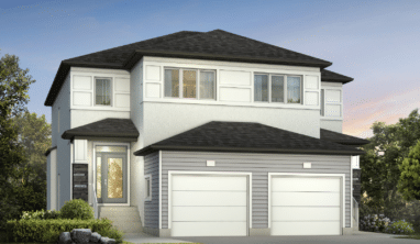 House exterior Duplex, attached garage