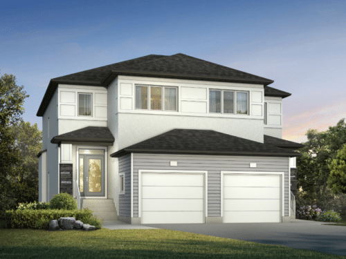 House exterior Duplex, attached garage